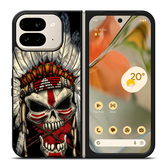 INDIAN FEATHER SKULL ART 1 Google Pixel 9 Pro Fold Case Cover