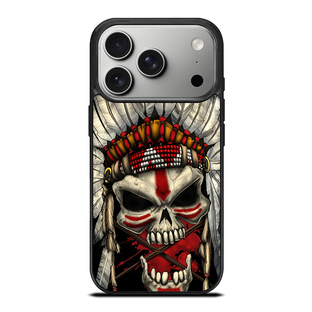 INDIAN FEATHER SKULL ART 1 iPhone 17 Pro Case Cover