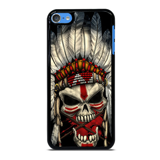 INDIAN FEATHER SKULL ART 1 iPod Touch 7 Case Cover