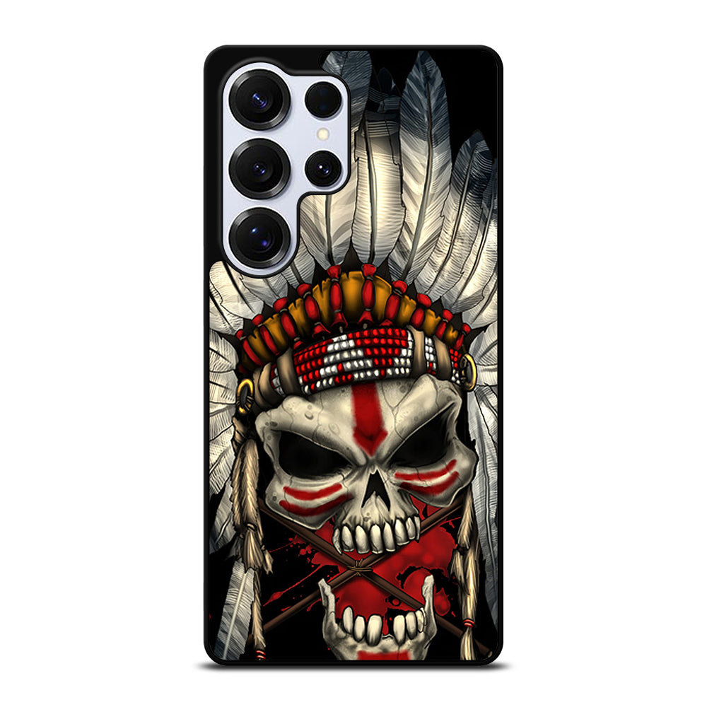 INDIAN FEATHER SKULL ART 1 Samsung Galaxy S26 Ultra Case Cover