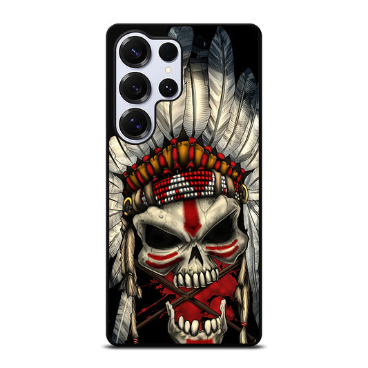 INDIAN FEATHER SKULL ART 1 Samsung Galaxy S25 Ultra Case Cover