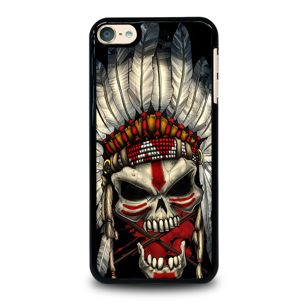 INDIAN FEATHER SKULL ART 1 iPod Touch 6 Case Cover