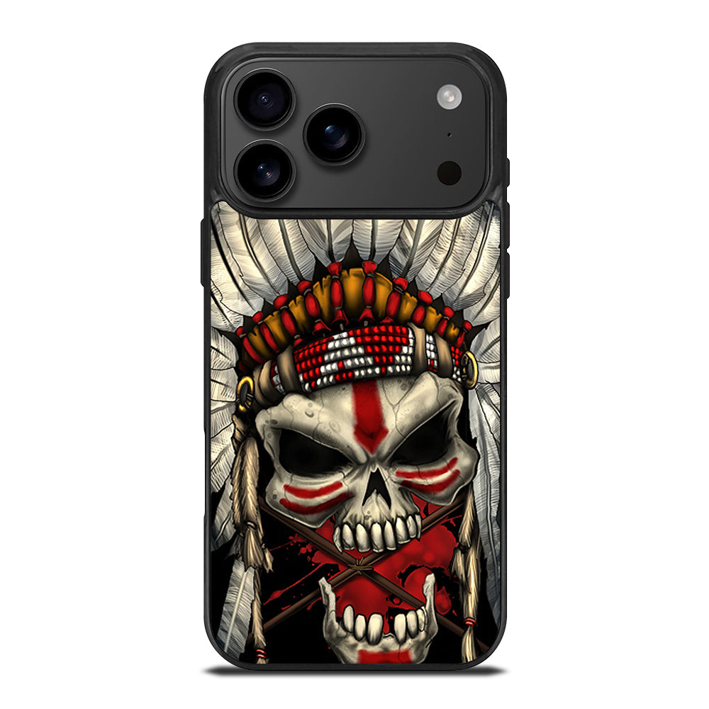 INDIAN FEATHER SKULL ART 1 iPhone 17 Pro Max Case Cover