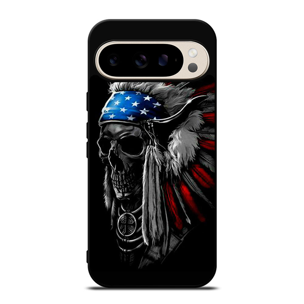 INDIAN FEATHER SKULL ART 3 Google Pixel 9 Pro Case Cover