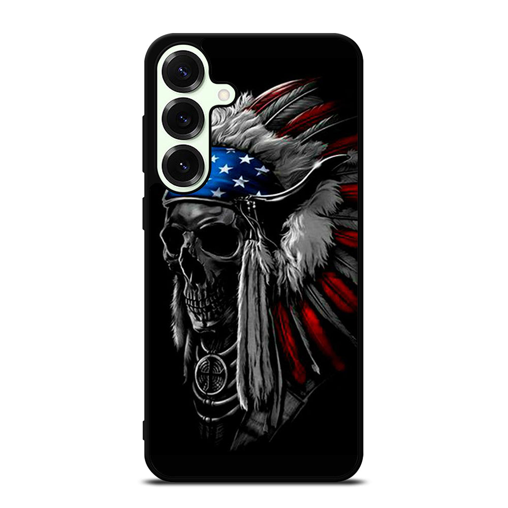 INDIAN FEATHER SKULL ART 3 Samsung Galaxy S26 Plus Case Cover