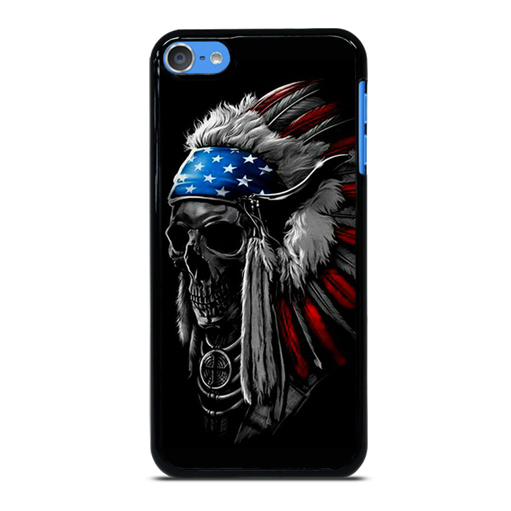 INDIAN FEATHER SKULL ART 3 iPod Touch 7 Case Cover