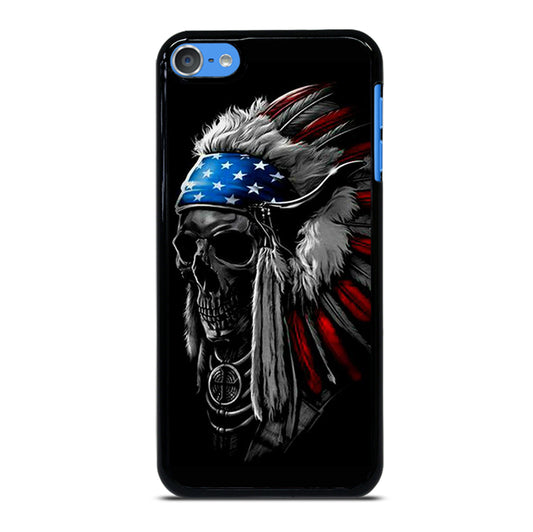 INDIAN FEATHER SKULL ART 3 iPod Touch 7 Case Cover