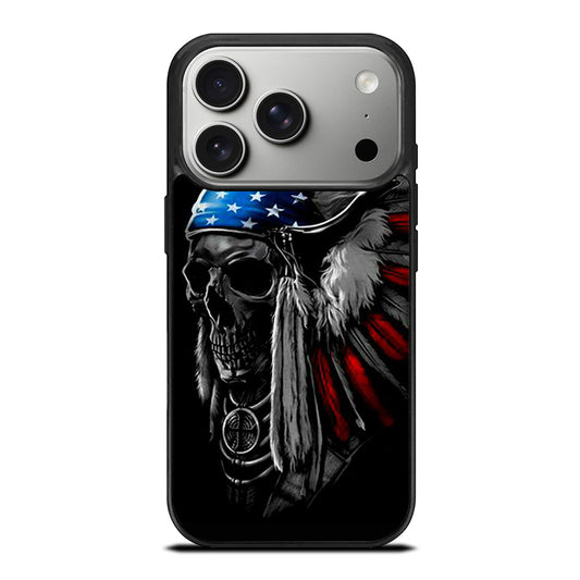 INDIAN FEATHER SKULL ART 3 iPhone 17 Pro Case Cover