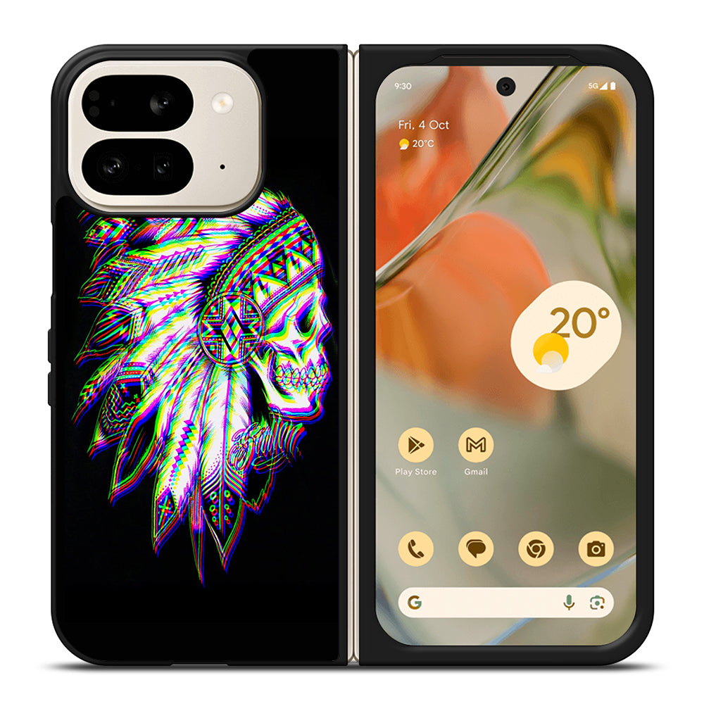 INDIAN FEATHER SKULL LOGO Google Pixel 9 Pro Fold Case Cover