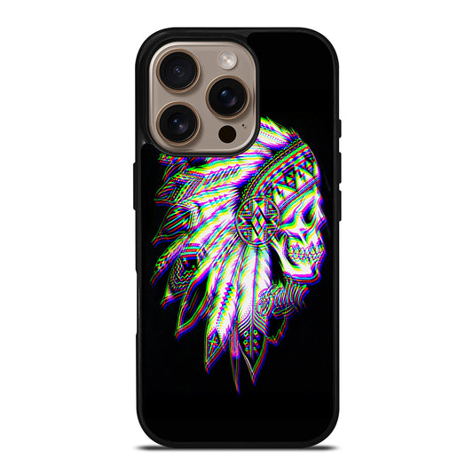 INDIAN FEATHER SKULL LOGO iPhone 16 Pro Case Cover