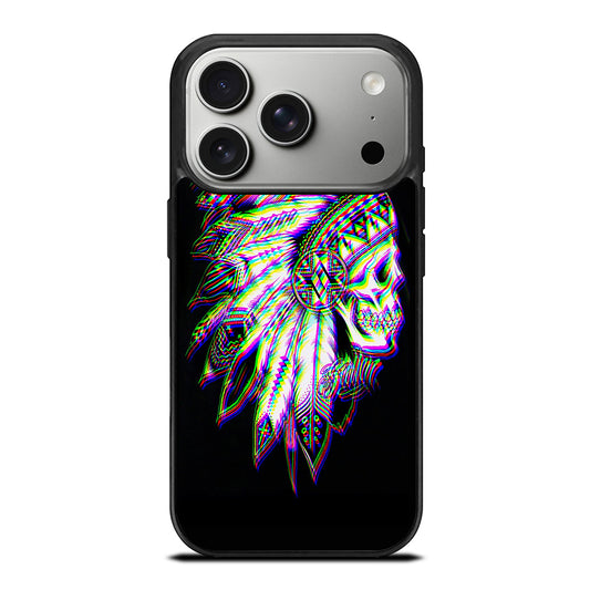 INDIAN FEATHER SKULL LOGO iPhone 17 Pro Case Cover