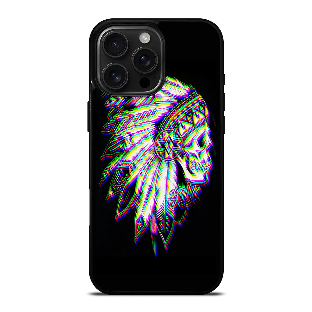 INDIAN FEATHER SKULL LOGO iPhone 16 Pro Max Case Cover
