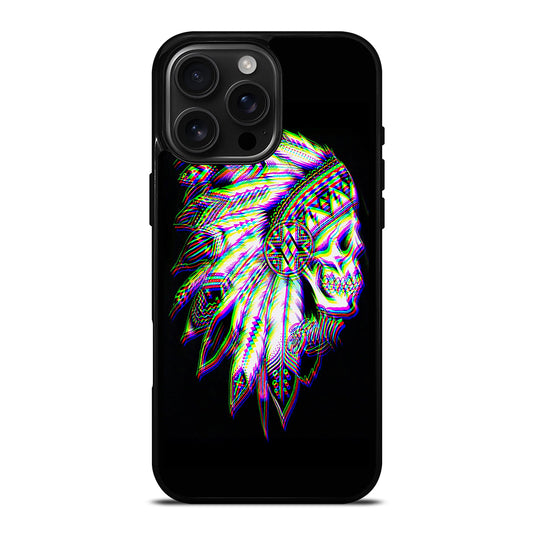INDIAN FEATHER SKULL LOGO iPhone 16 Pro Max Case Cover