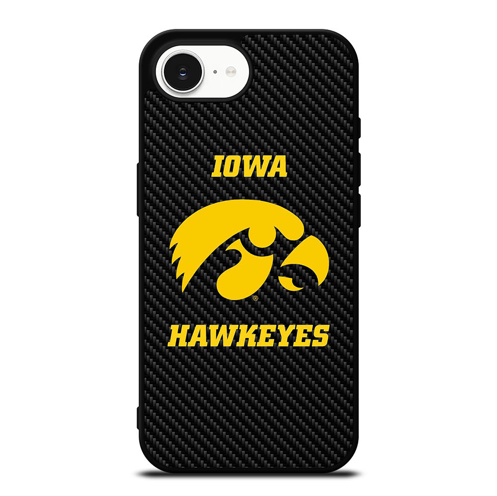 IOWA HAWKEYES CARBON LOGO iPhone 16e Case Cover