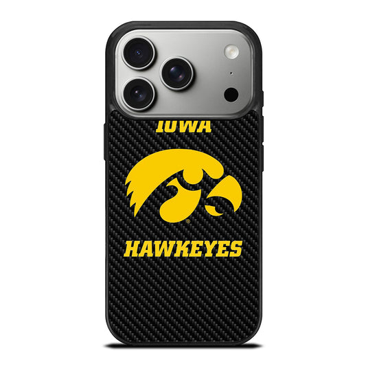 IOWA HAWKEYES CARBON LOGO iPhone 17 Pro Case Cover