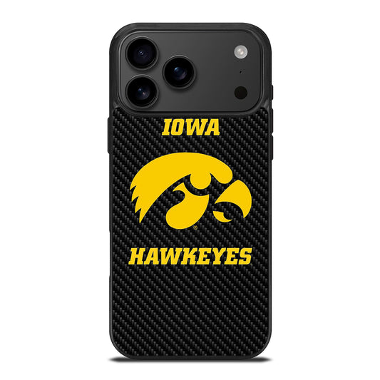 IOWA HAWKEYES CARBON LOGO iPhone 17 Pro Max Case Cover
