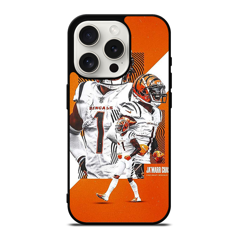 JAMARR CHASE CINCINNATI BENGALS AMERICAN FOOTBALL iPhone 15 Pro Case Cover