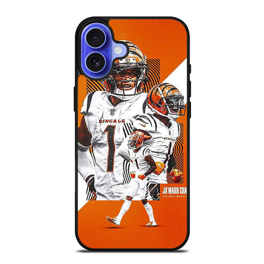 JAMARR CHASE CINCINNATI BENGALS AMERICAN FOOTBALL iPhone 16 Case Cover
