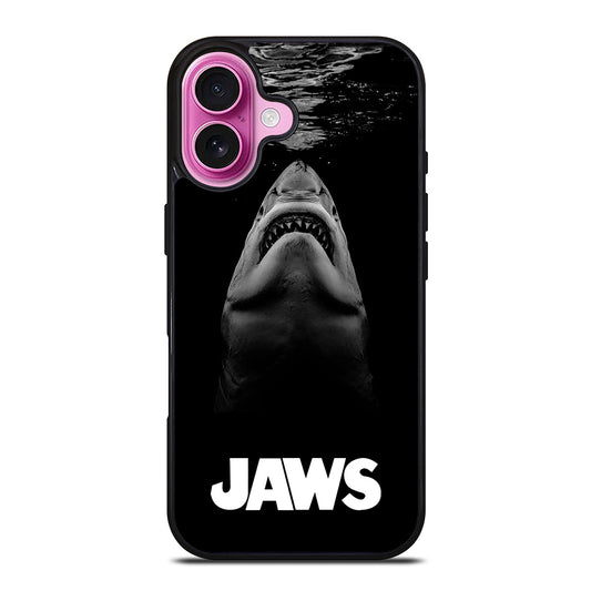 JAWS SHARKS LOGO iPhone 16 Plus Case Cover
