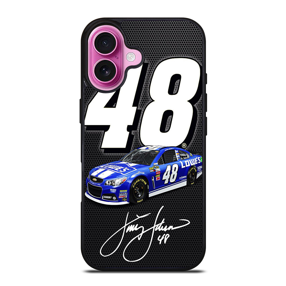 JIMMIE JOHNSON 48 NASCAR SIGNATURE 2 iPhone 16 Plus Case Cover