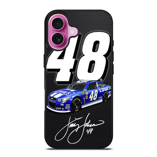 JIMMIE JOHNSON 48 NASCAR SIGNATURE 2 iPhone 16 Plus Case Cover