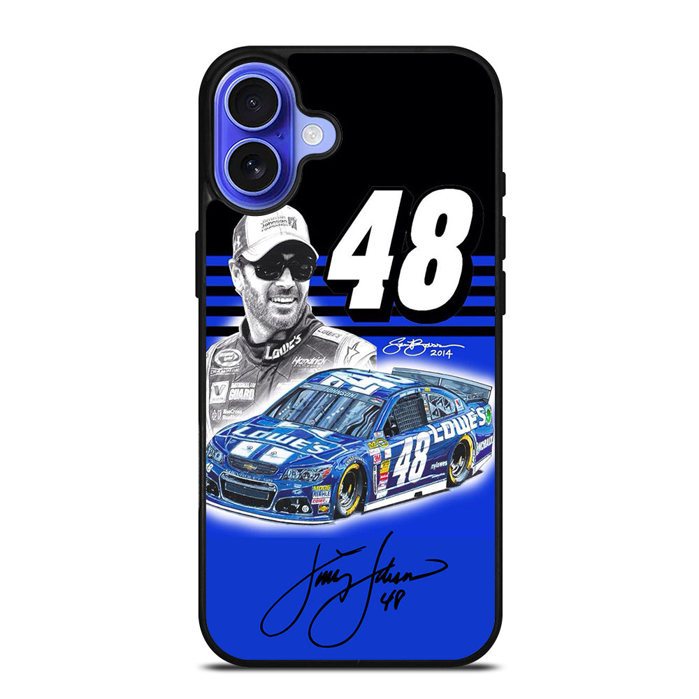 JIMMIE JOHNSON 48 NASCAR SIGNATURE 3 iPhone 16 Case Cover