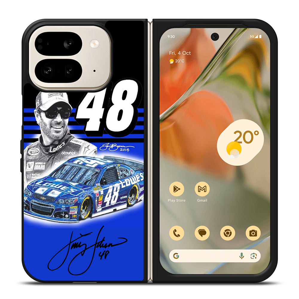JIMMIE JOHNSON 48 NASCAR SIGNATURE 3 Google Pixel 9 Pro Fold Case Cover