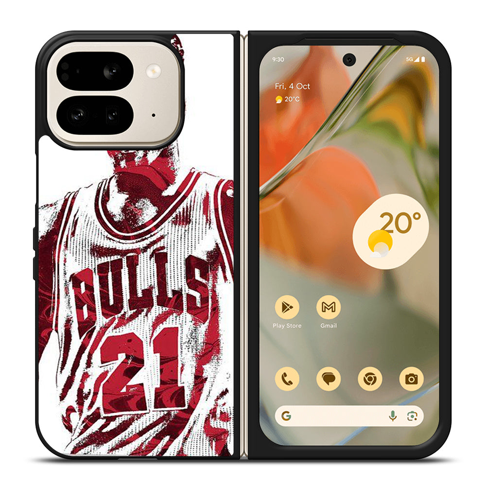 JIMMY BUTLER ART CHICAGO BULLS Google Pixel 9 Pro Fold Case Cover
