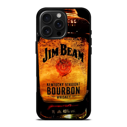 JIM BEAM WHISKEY BOTTLE 3 iPhone 16 Pro Max Case Cover