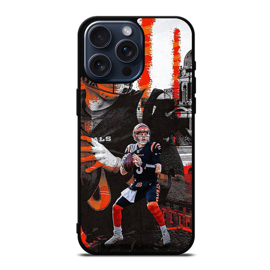 JOE BURROW CINCINNATI BENGALS iPhone 15 Pro Max Case Cover
