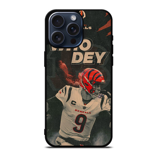 JOE BURROW CINCINNATI BENGALS FOOTBALL iPhone 15 Pro Max Case Cover