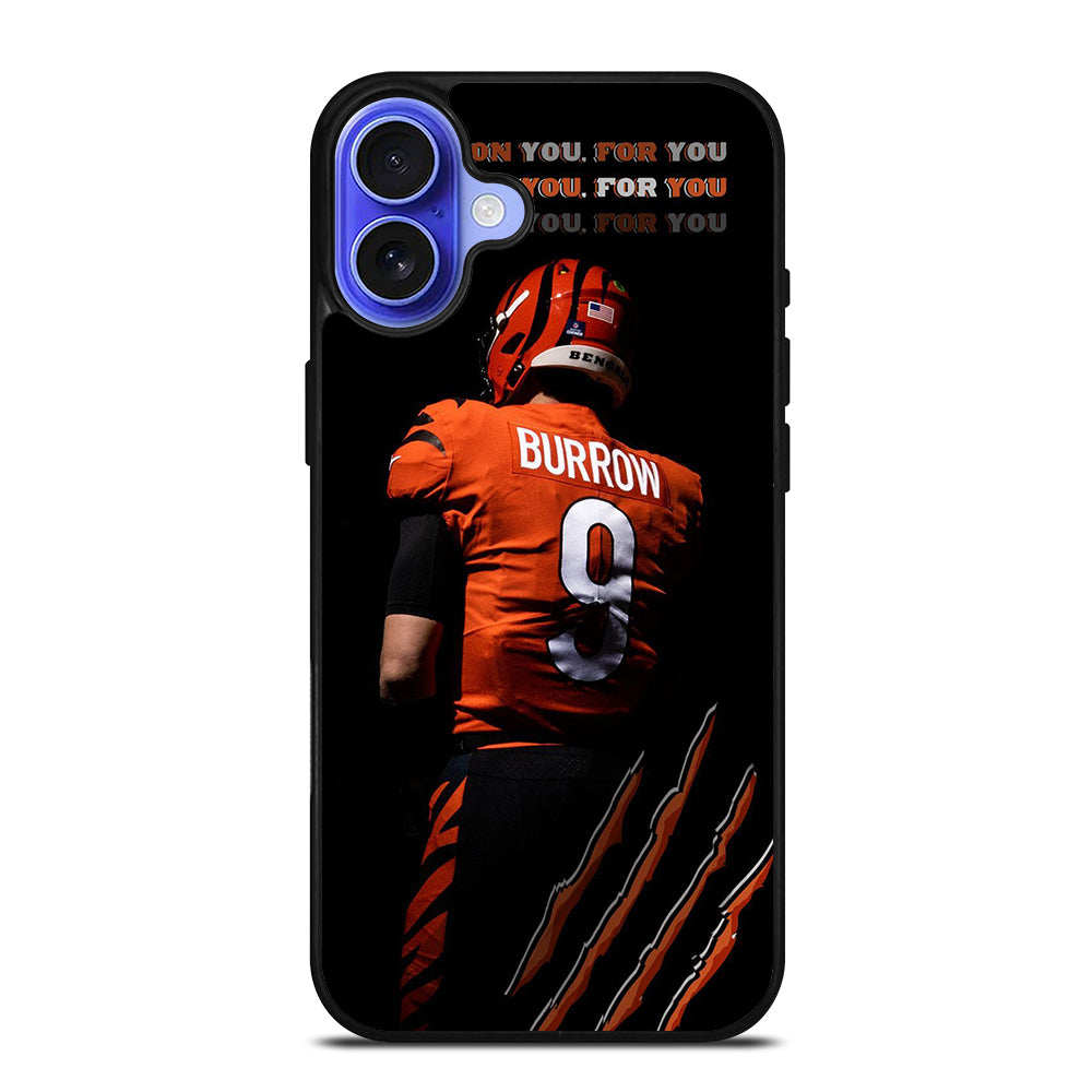 JOE BURROW CINCINNATI BENGALS FOOTBALL NFL iPhone 16 Case Cover