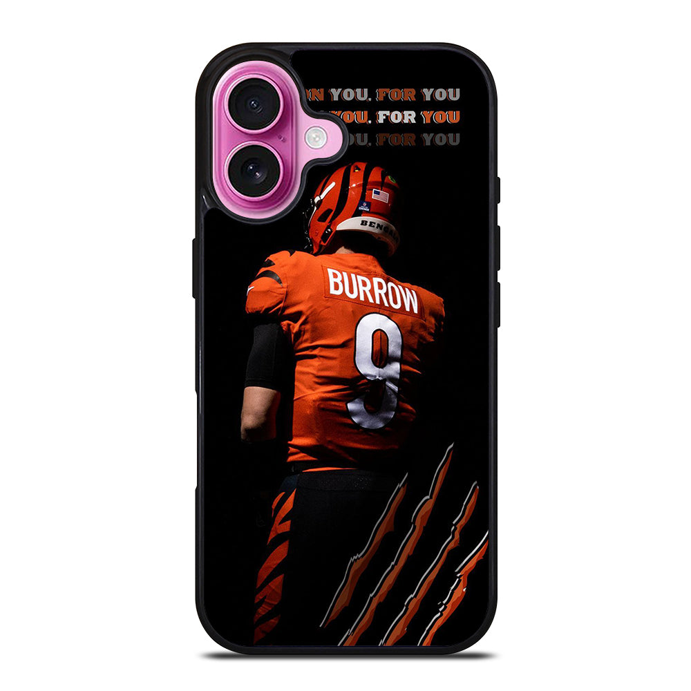JOE BURROW CINCINNATI BENGALS FOOTBALL NFL iPhone 16 Plus Case Cover