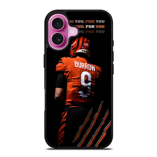 JOE BURROW CINCINNATI BENGALS FOOTBALL NFL iPhone 16 Plus Case Cover
