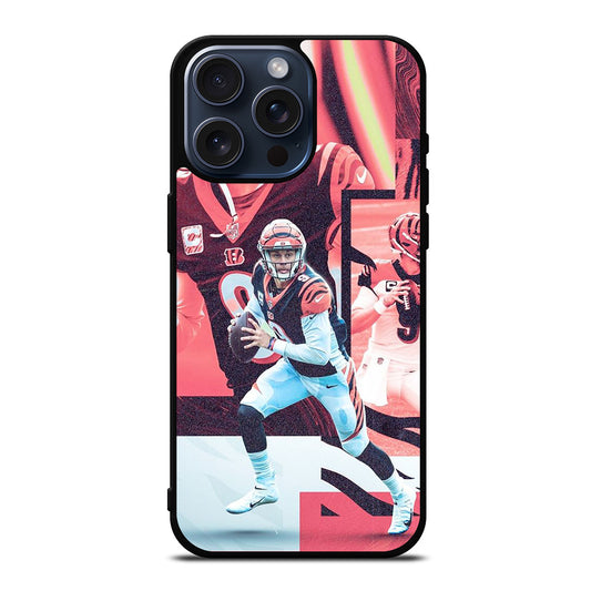 JOE BURROW CINCINNATI BENGALS NFL iPhone 15 Pro Max Case Cover