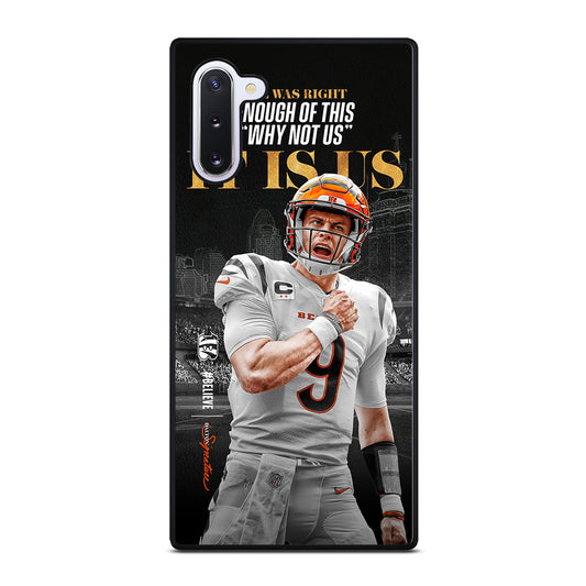 JOE BURROW CINCINNATI BENGALS QUOTE Samsung Galaxy Note 10 Case Cover