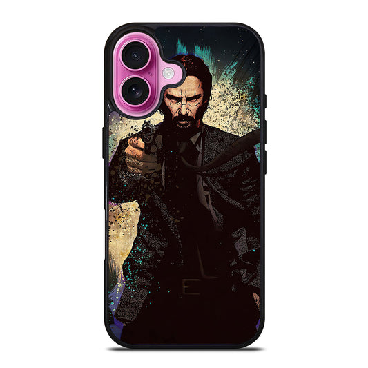JOHN WICK KEANU REEVES ART iPhone 16 Plus Case Cover