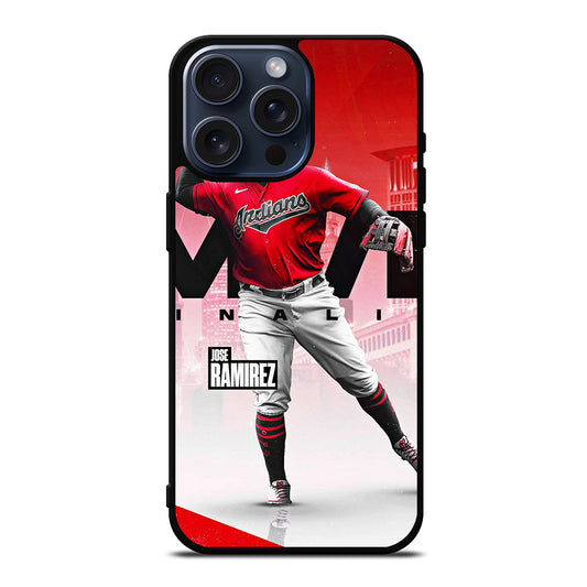 JOSE RAMIREZ CLEVELAND GUARDIANS MLB iPhone 15 Pro Max Case Cover
