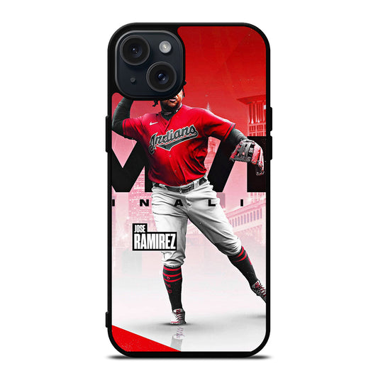 JOSE RAMIREZ CLEVELAND GUARDIANS MLB iPhone 15 Plus Case Cover