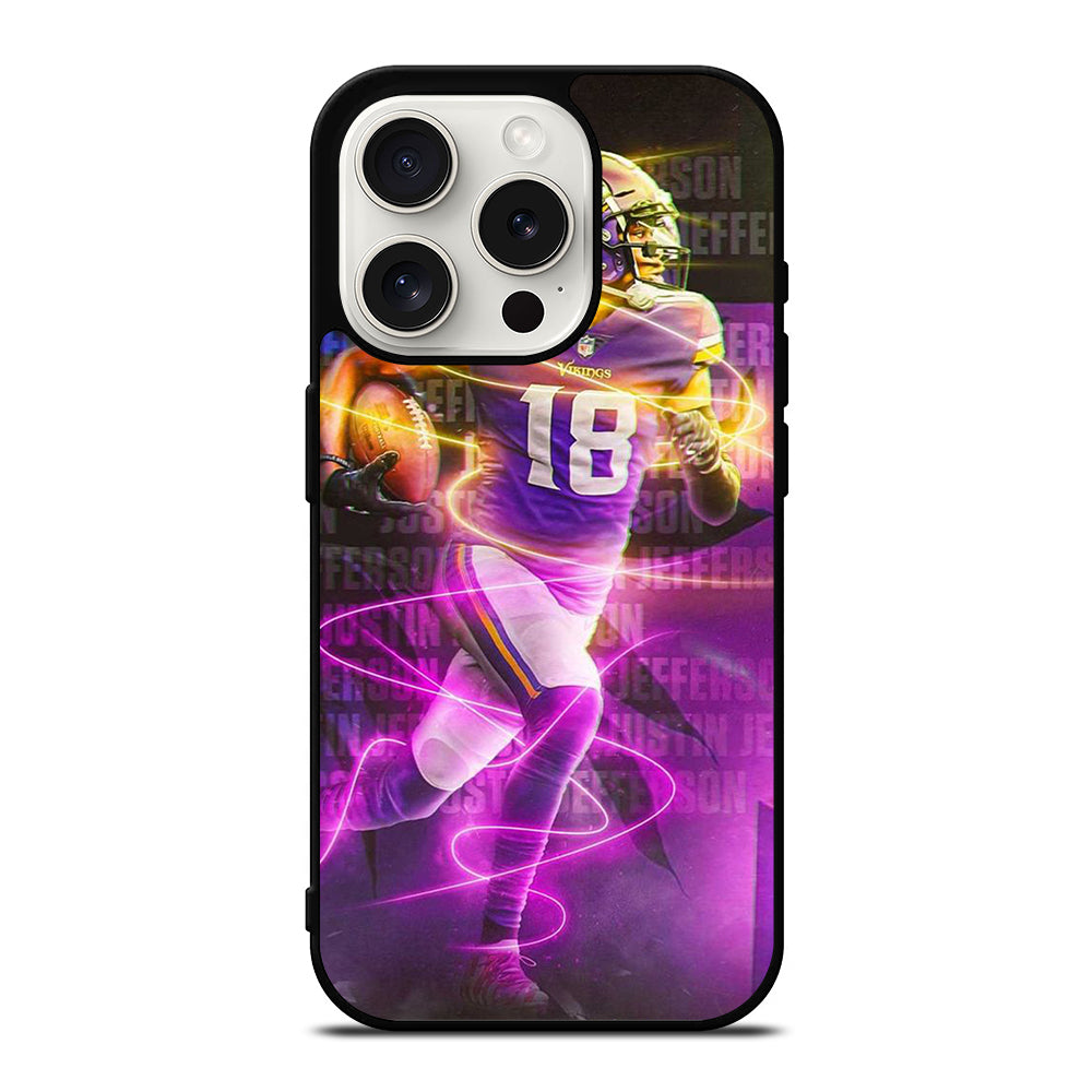 JUSTIN JEFFERSON MINNESOTA VIKINGS AMERICA FOOTBALL iPhone 15 Pro Case Cover
