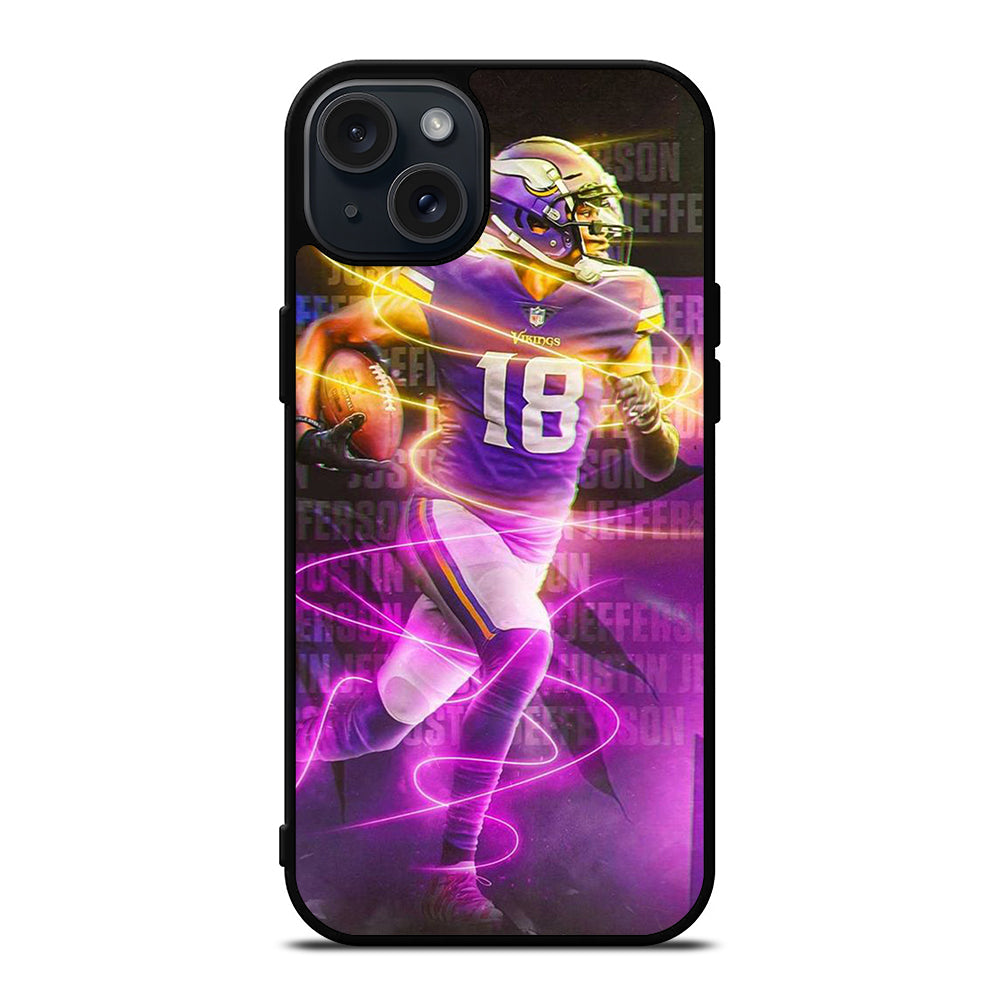 JUSTIN JEFFERSON MINNESOTA VIKINGS AMERICA FOOTBALL iPhone 15 Plus Case Cover