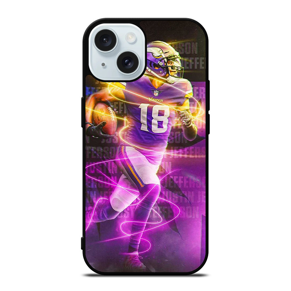 JUSTIN JEFFERSON MINNESOTA VIKINGS AMERICA FOOTBALL iPhone 15 Case Cover