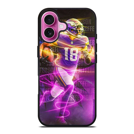 JUSTIN JEFFERSON MINNESOTA VIKINGS AMERICA FOOTBALL iPhone 16 Plus Case Cover
