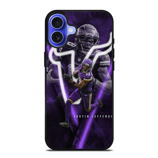JUSTIN JEFFERSON MINNESOTA VIKINGS NFL iPhone 16 Case Cover