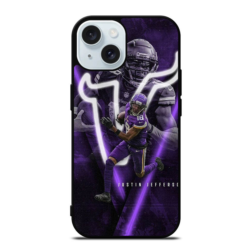 JUSTIN JEFFERSON MINNESOTA VIKINGS NFL iPhone 15 Case Cover