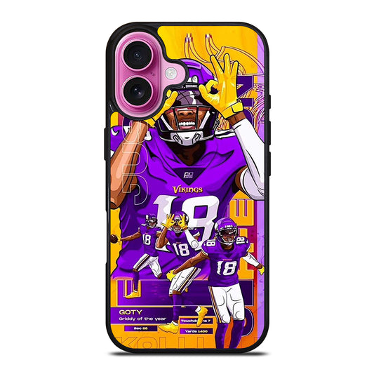 JUSTIN JEFFERSON MINNESOTA VIKINGS POSTER iPhone 16 Plus Case Cover