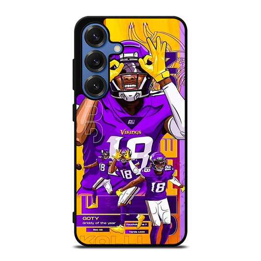 JUSTIN JEFFERSON MINNESOTA VIKINGS POSTER Samsung Galaxy S25 Case Cover