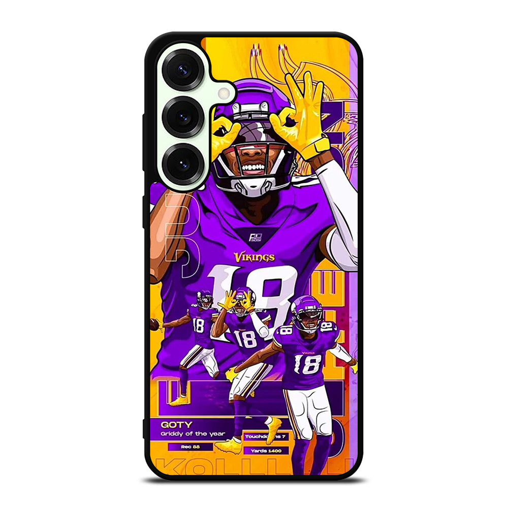 JUSTIN JEFFERSON MINNESOTA VIKINGS POSTER Samsung Galaxy S25 Plus Case Cover
