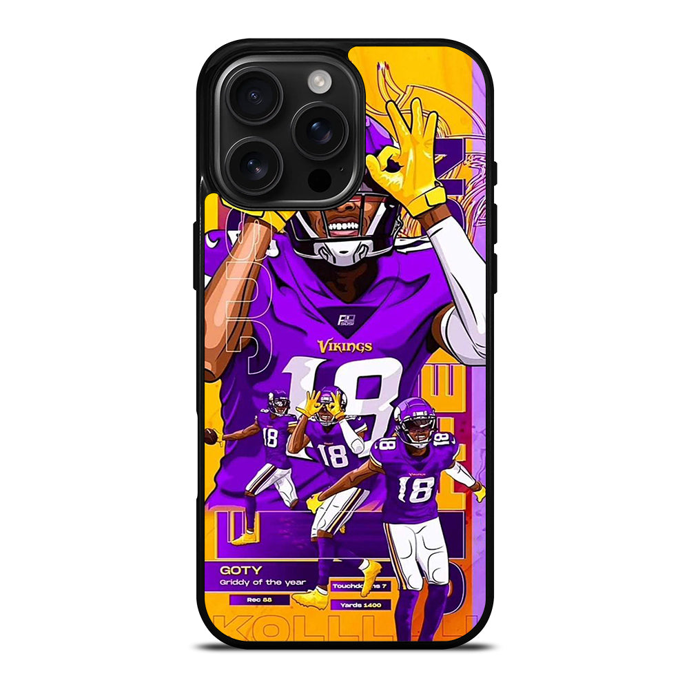 JUSTIN JEFFERSON MINNESOTA VIKINGS POSTER iPhone 16 Pro Max Case Cover