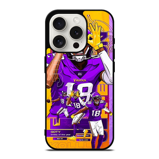 JUSTIN JEFFERSON MINNESOTA VIKINGS POSTER iPhone 15 Pro Case Cover